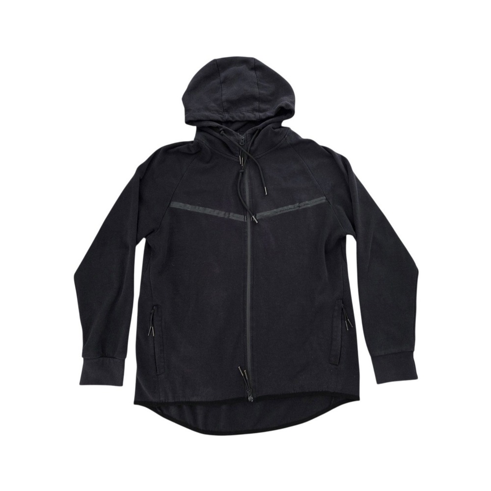 Particle Full Zip Tech Hoodie Black Mens L Minimal Athleisure Performance Jacket